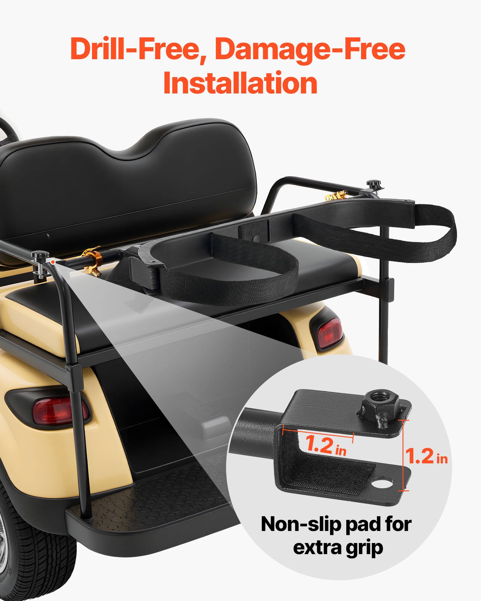 Drill-Free, Damage-Free Installation

1.2 in x 1.2 in

Non-slip pad for extra grip
