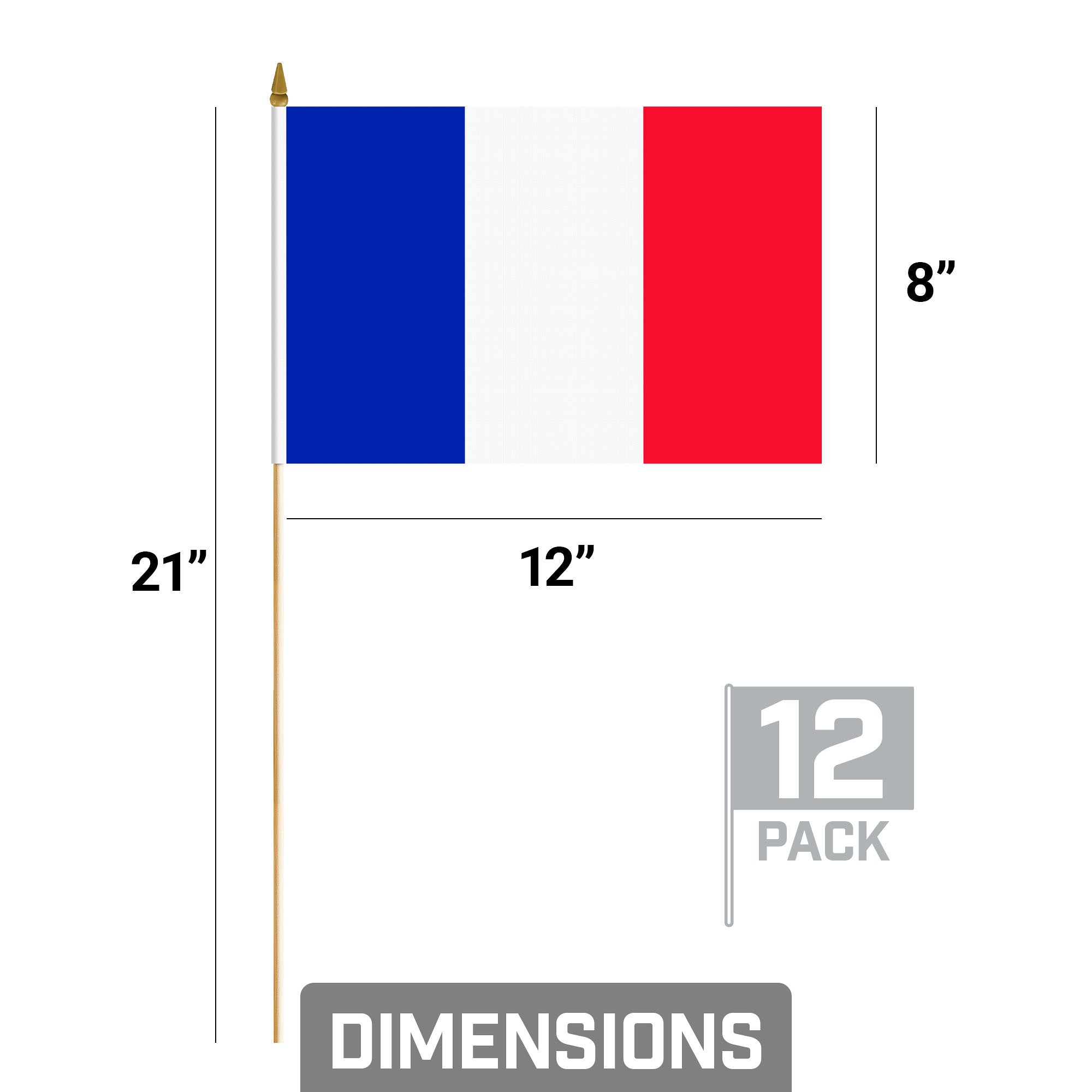 8" x 21" x 12" 12 PACK DIMENSIONS