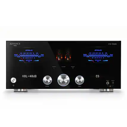 ADVANCE PARIS
A12 Classic
dB/Watts-8Q
dB/Watts-8
Power
0.01 0.08 0.63 5.00 45
180
Peak
0.01 0.08 0.63 5.00 45
180
Peak
-42 -33 -24 -15 -6 0
33 24
5
0
ADVANCE PLESS
ADVANCE TAXES
PROTECT L
HIGHIBAS
PROTECT R
VOL-40dB
Phones!
Phones?
Analog
Digital