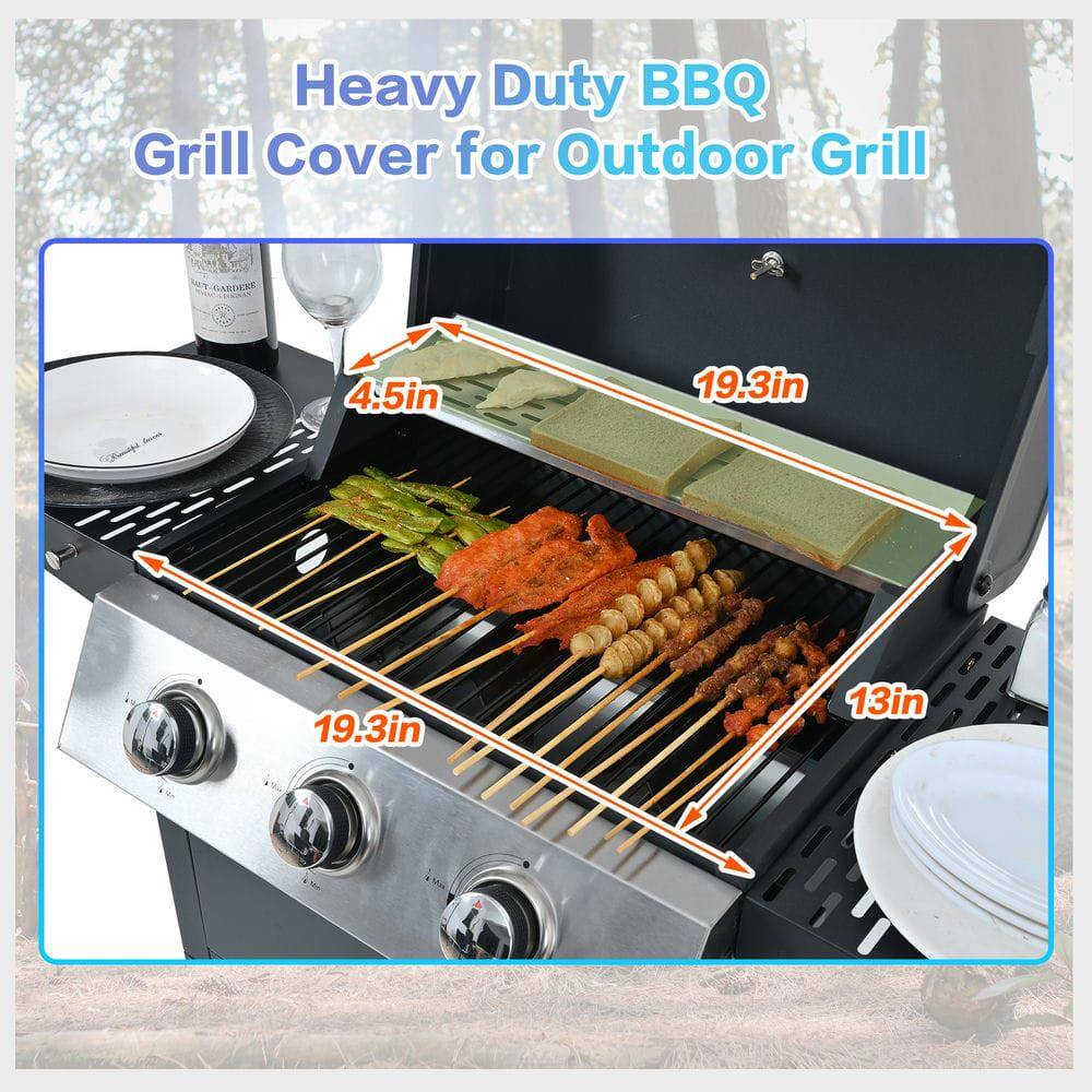 Heavy Duty BBQ Grill Cover for Outdoor Grill

- 4.5in
- 19.3in
- 19.3in
- 13in