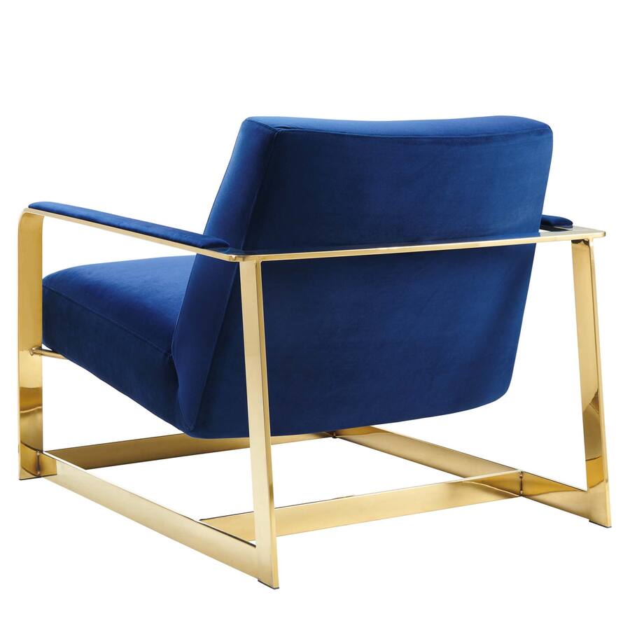 Seg Got Seg Performance Velvet Accent Chair by Modway Gold Navy - Best Buy