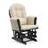 Alt View Zoom 13. Storkcraft - Hoop Glider and Ottoman - Black/Beige.