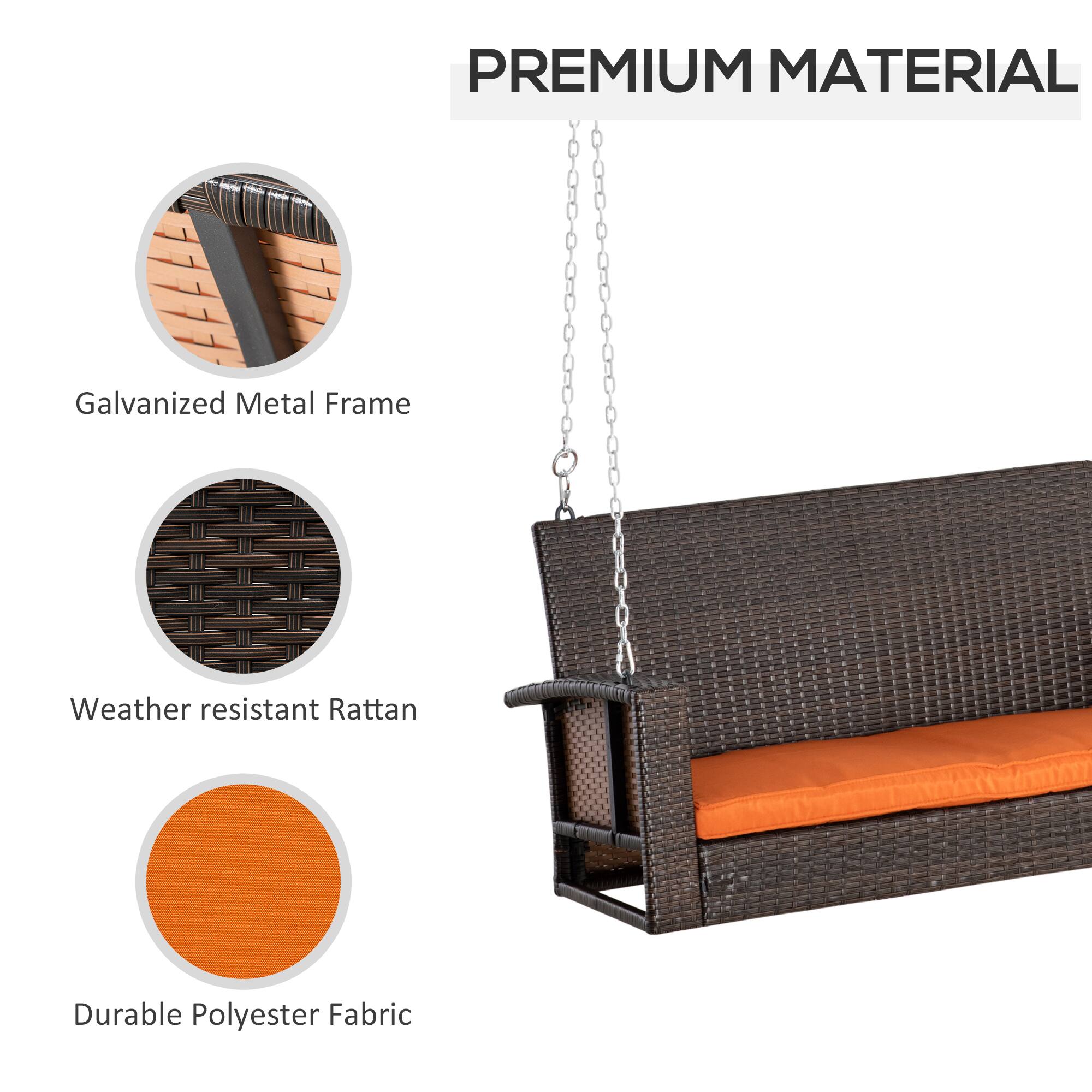 PREMIUM MATERIAL
Galvanized Metal Frame
Weather resistant Rattan
Durable Polyester Fabric