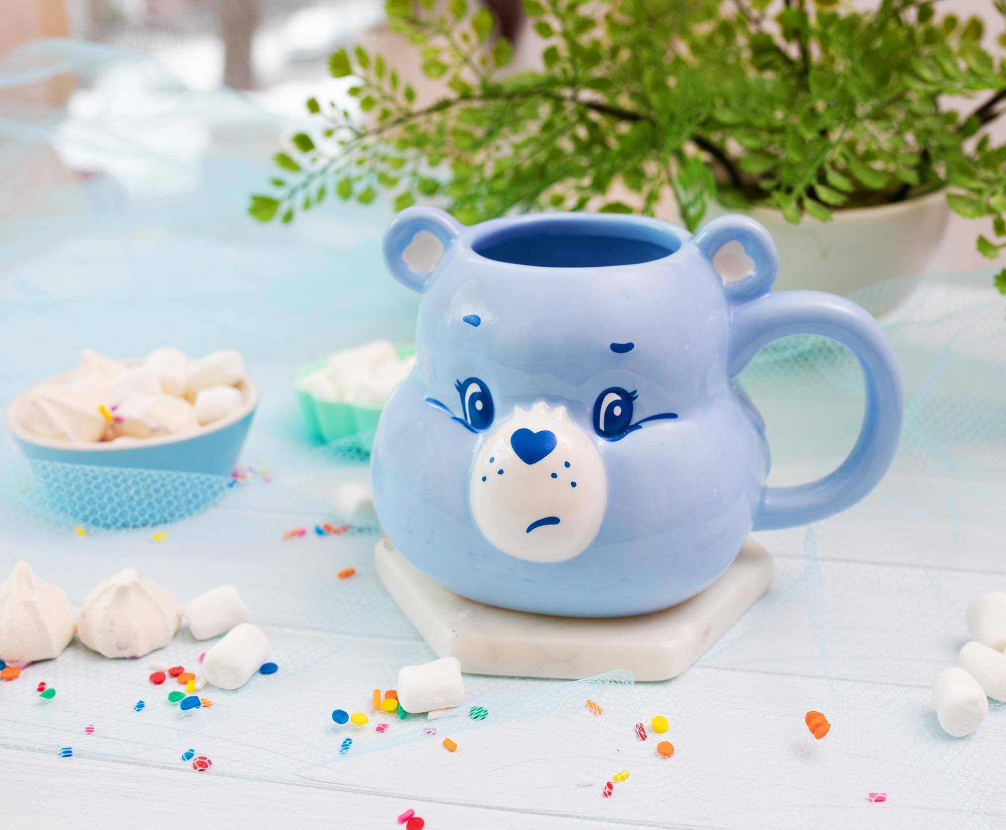 Alt View 10. Silver Buffalo - Care Bears Grumpy Bear 3D Sculpted Ceramic Mug | Holds 20 Ounces - Blue.