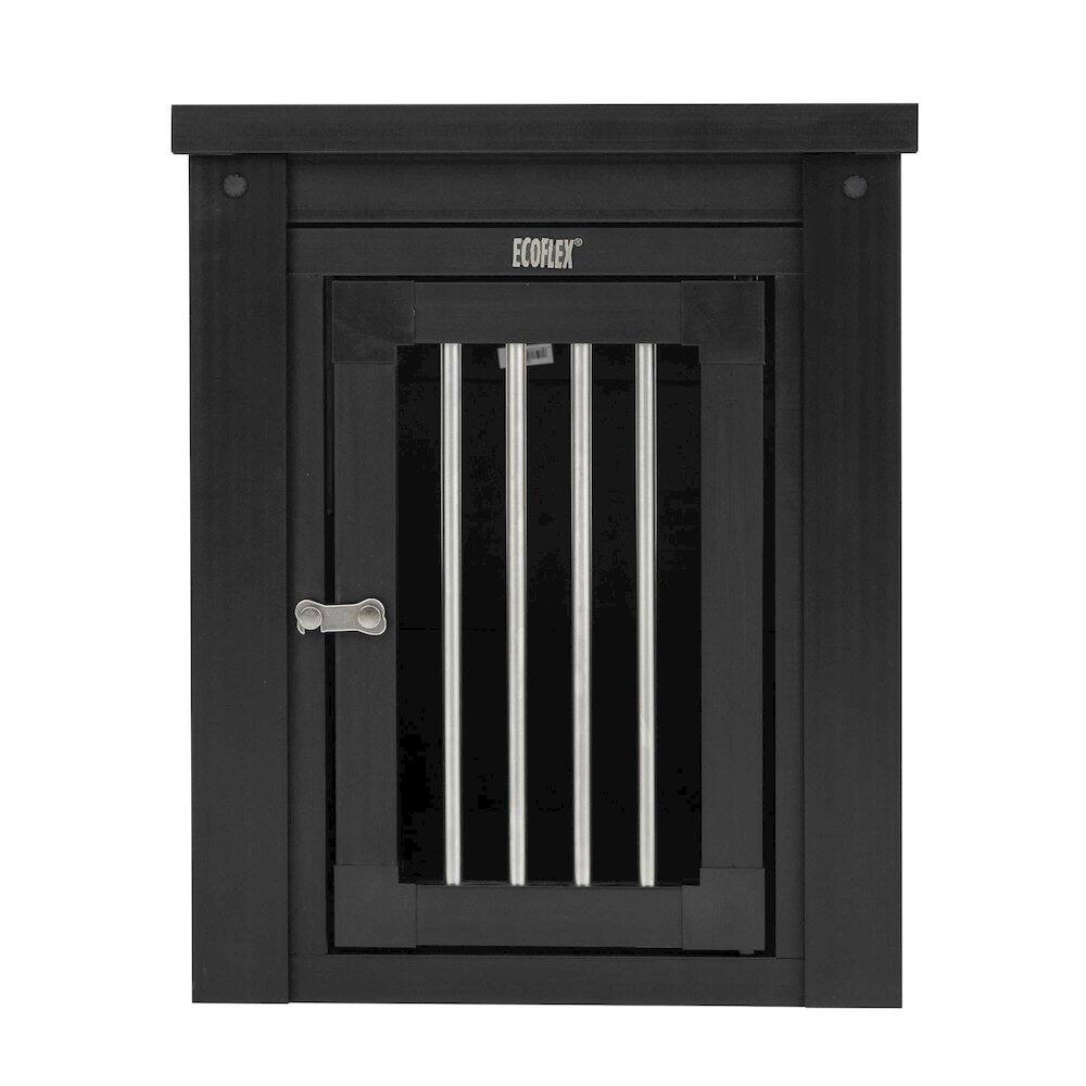Back. New Age Pet - ECOFLEX Dog Crate End Table - Espresso Small.