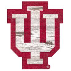 Front. Fan Creations - Indiana Hoosiers Distressed Logo Cutout Sign - Multicolor.