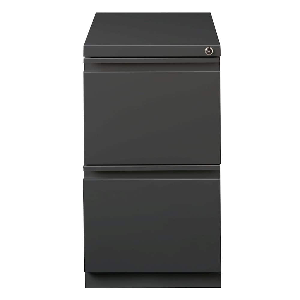 Hirsh - 20" Deep Mobile Pedestal File Cabinet 2 Drawer File-File, Charcoal - Gray