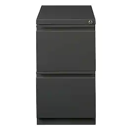 Hirsh - 20" Deep Mobile Pedestal File Cabinet 2 Drawer File-File, Charcoal - Gray
