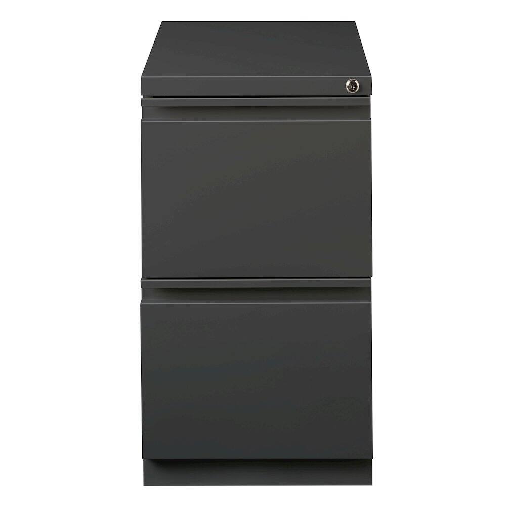 Hirsh - 20" Deep Mobile Pedestal File Cabinet 2 Drawer File-File, Charcoal - Gray