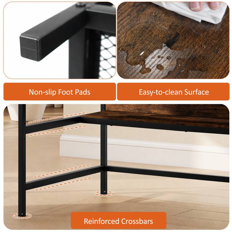 Non-slip Foot Pads  
Easy-to-clean Surface  
Reinforced Crossbars