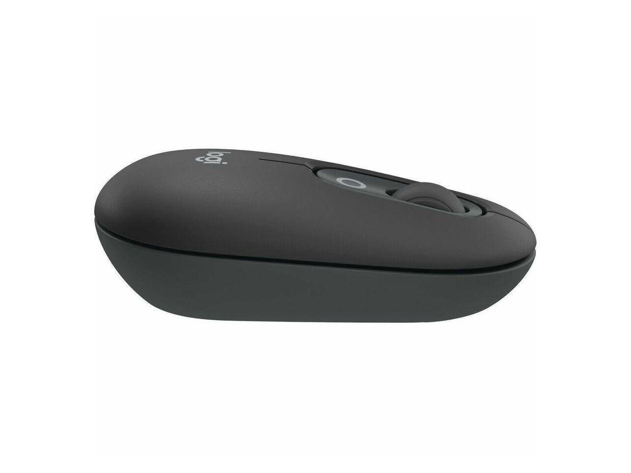 Alt View 5. Logitech - Logitech POP Mouse - Wireless, Custom Emojis, SilentTouch, Bluetooth, Multi-Device - Graphite - Graphite.
