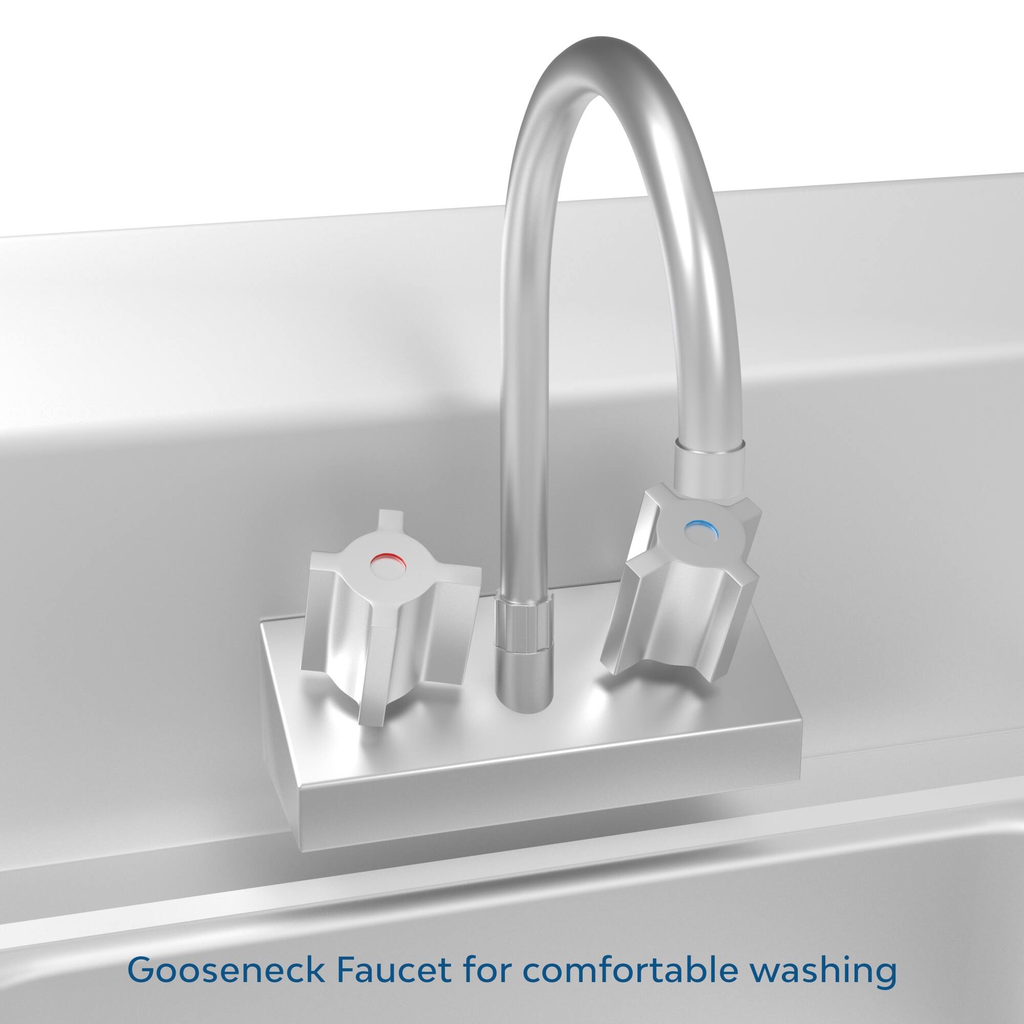 Gooseneck Faucet for comfortable washing