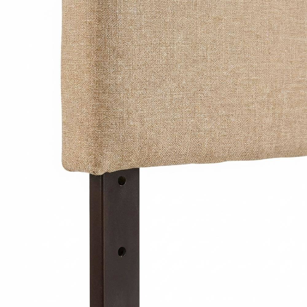 Alt View 1. FurniFact - Upholstered Queen Headboard with Padded Design and Durable Frame - Brown.