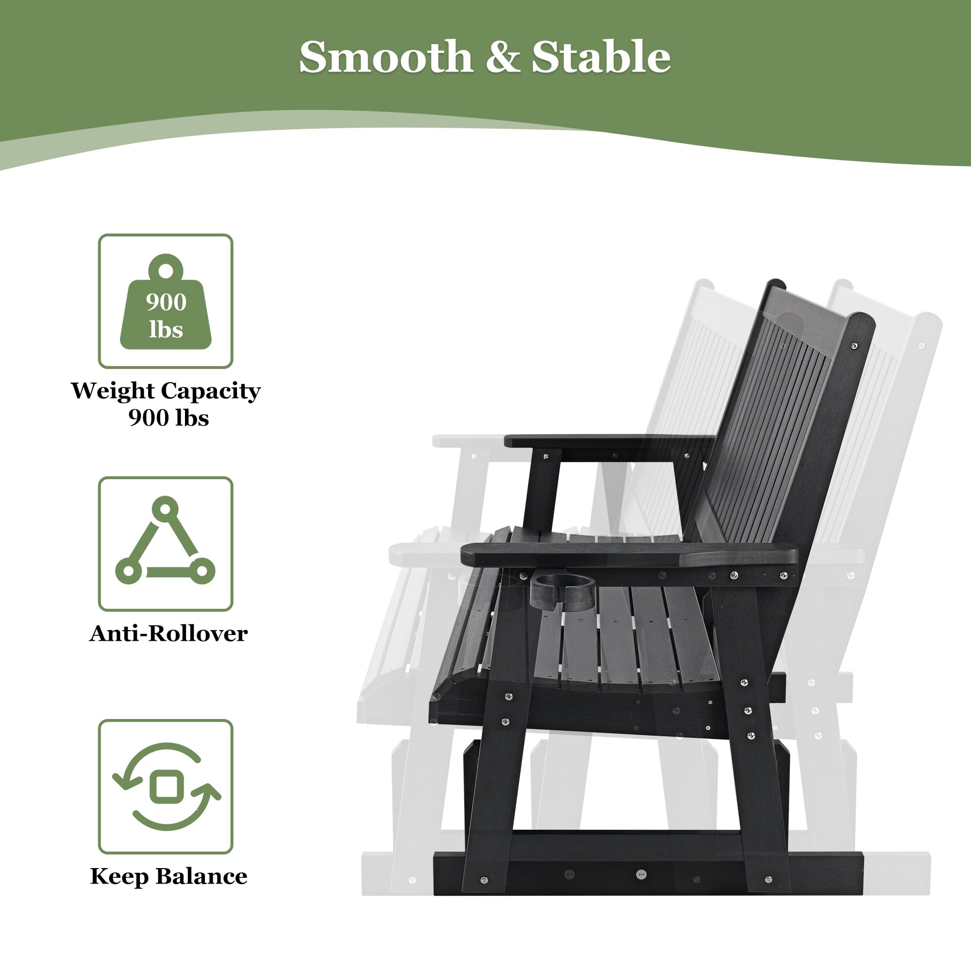 Smooth & Stable

Weight Capacity  
900 lbs

Anti-Rollover

Keep Balance