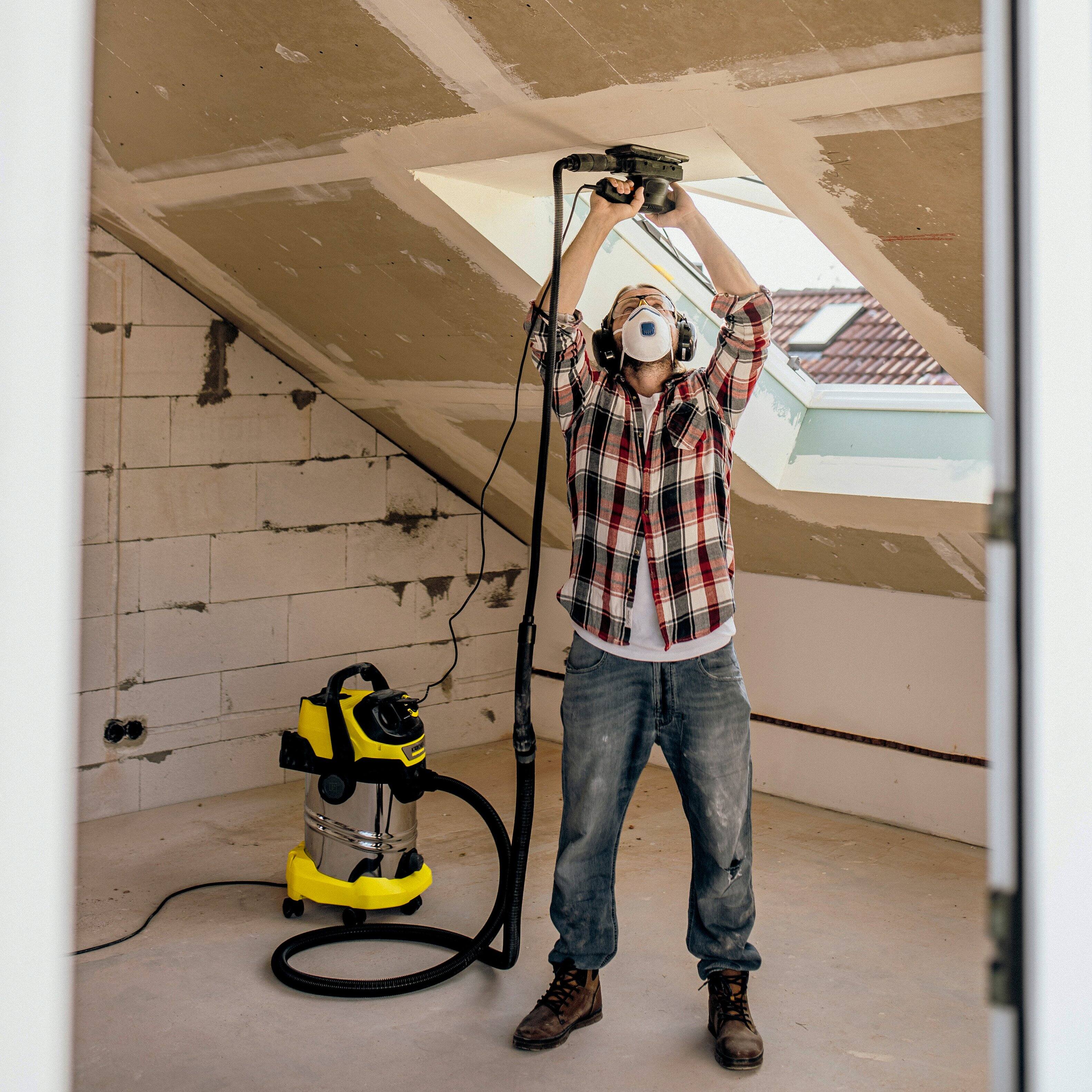Alt View 2. Karcher - WD 6 P S Multi-Purpose 8 Gallon Wet/Dry Shop Vacuum Cleaner with Attachments, Heavy Duty - Yellow.