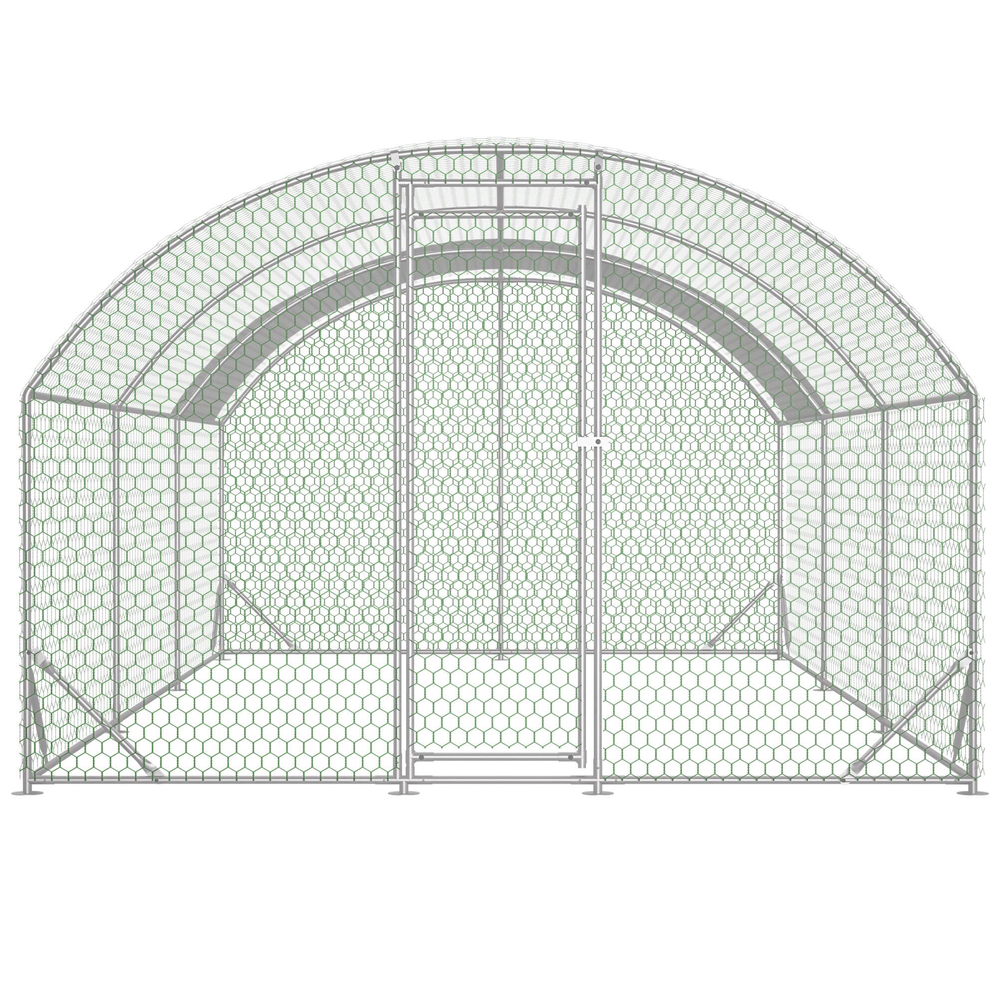 Alt View 5. Mondawe - 10ft x 20ft Large Metal Chicken Coop with Waterproof and Anti-UV Cover.