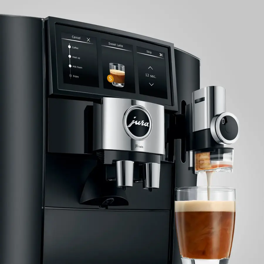 The text on the image reads: "jura 8 twin".