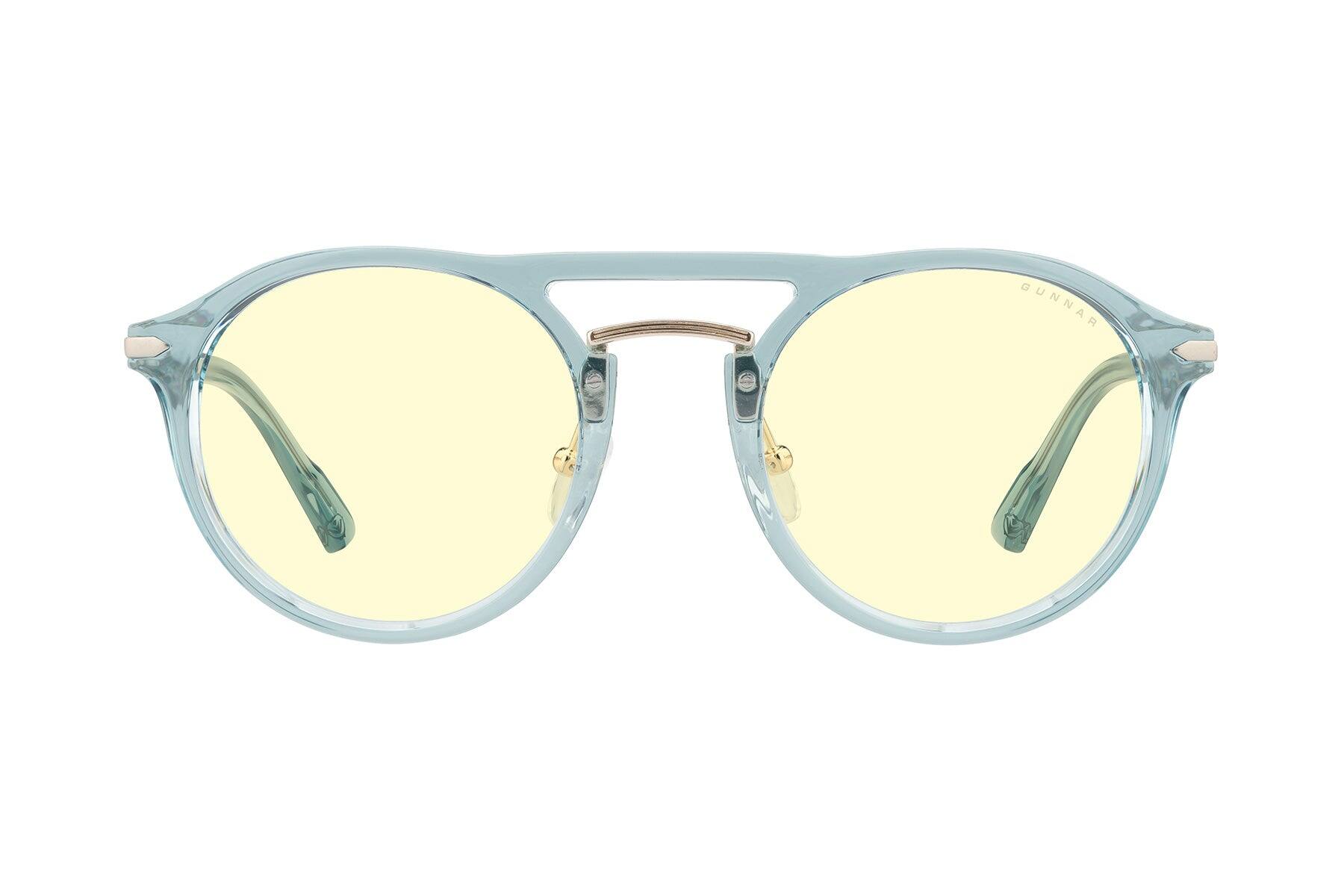 Alt View 4. GUNNAR - GUNNAR Gaming Glasses  - World of Warcraft Alliance Edition, Blue Crystal, Amber Lens- Blue Light Block, Relieve Dry Eye - Blue Crystal.