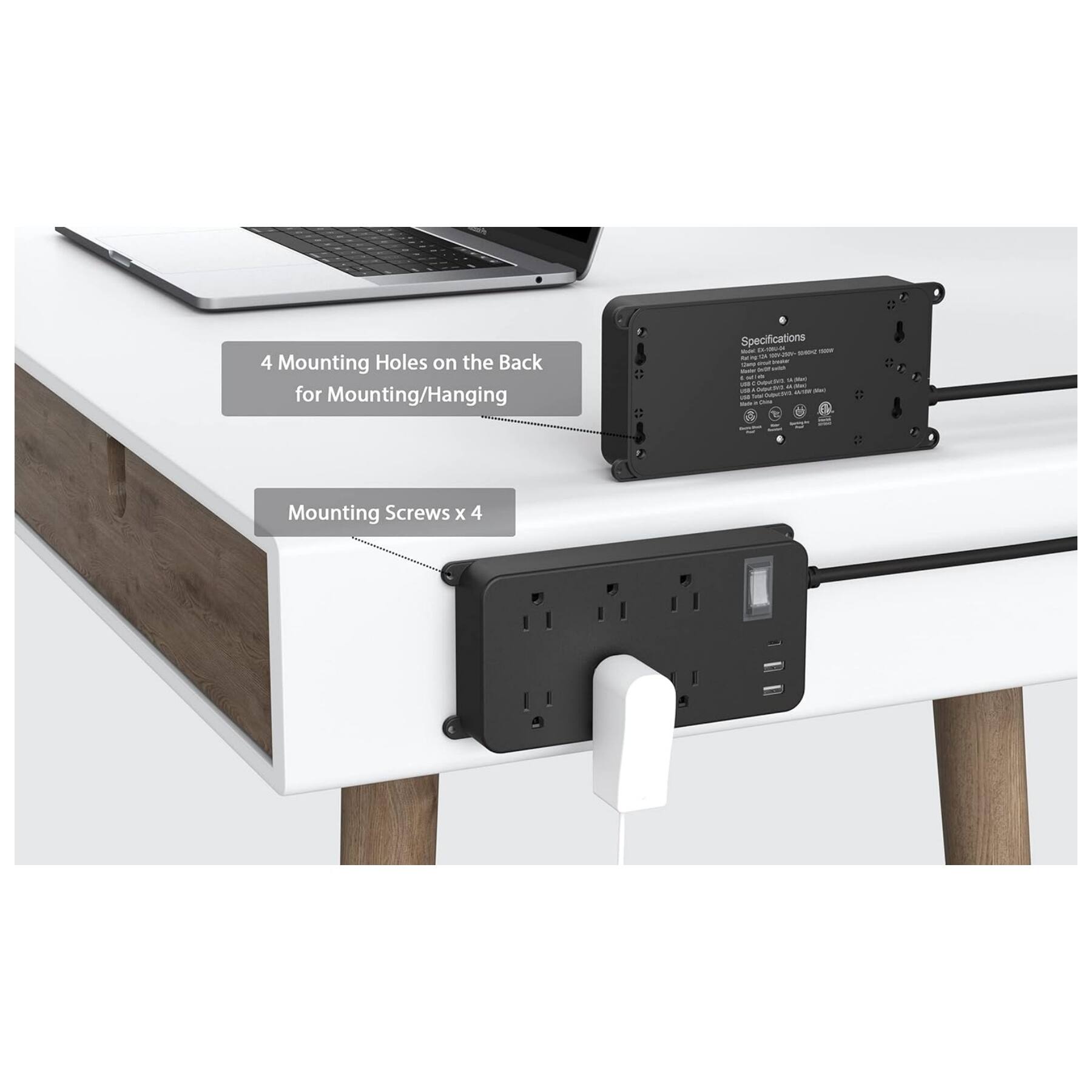 4 Mounting Holes on the Back for Mounting/Hanging

Mounting Screws x 4