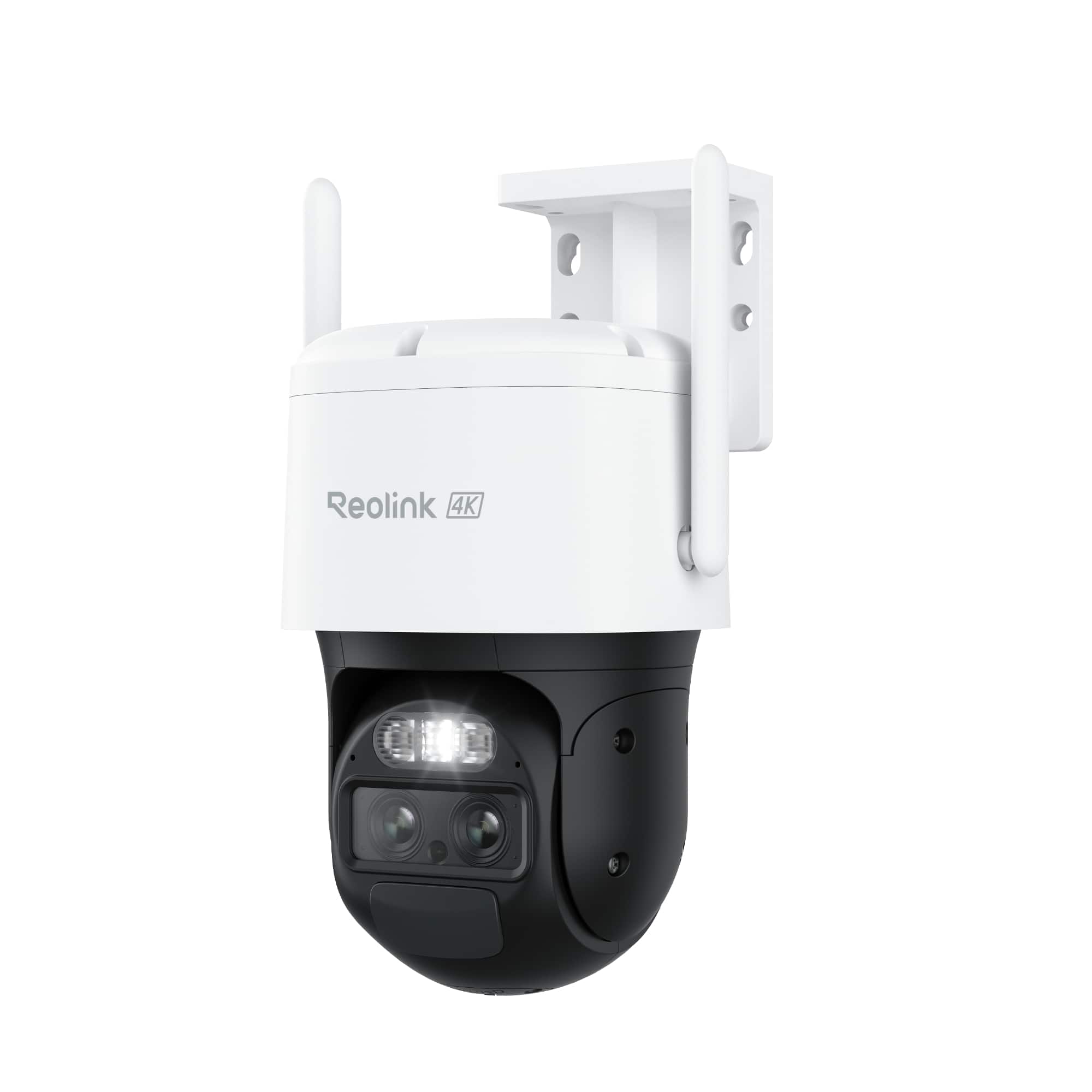 Reolink - TrackMix LTE 4G Dual-Lens 4K 8MP Battery Security Camera IP65 Auto-Zoom Tracking,Person/Vehicle/Animal Detection - White
