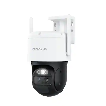 Front. Reolink - Reolink TrackMix LTE 4G Dual-Lens 4K 8MP Battery Security Camera IP65 Auto-Zoom Tracking,Person/Vehicle/Animal Detection - White.