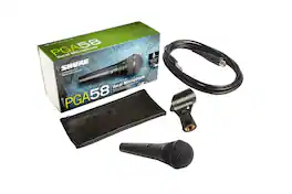 Shure - PGA58 Dynamic Vocal Microphone Phono cable