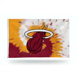 Rico Industries - Miami Heat Bold Tie Dye Design 3x5 Indoor/Outdoor Banner Flag - Multi