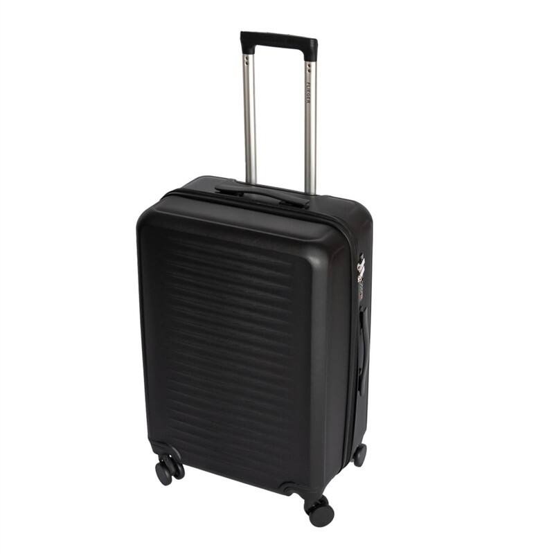 Back. HTUTWOO - Luggage 3-Piece Set (20/24/28) - ABS Hardshell Suitcase, 360° Silent Spinner Wheels, Combination Lock, Ultra Lightweight - Antique Black.