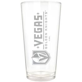 Great American Products - Vegas Golden Knights Etched 16oz. Vertical Rally Cry Pint Glass - Multicolor