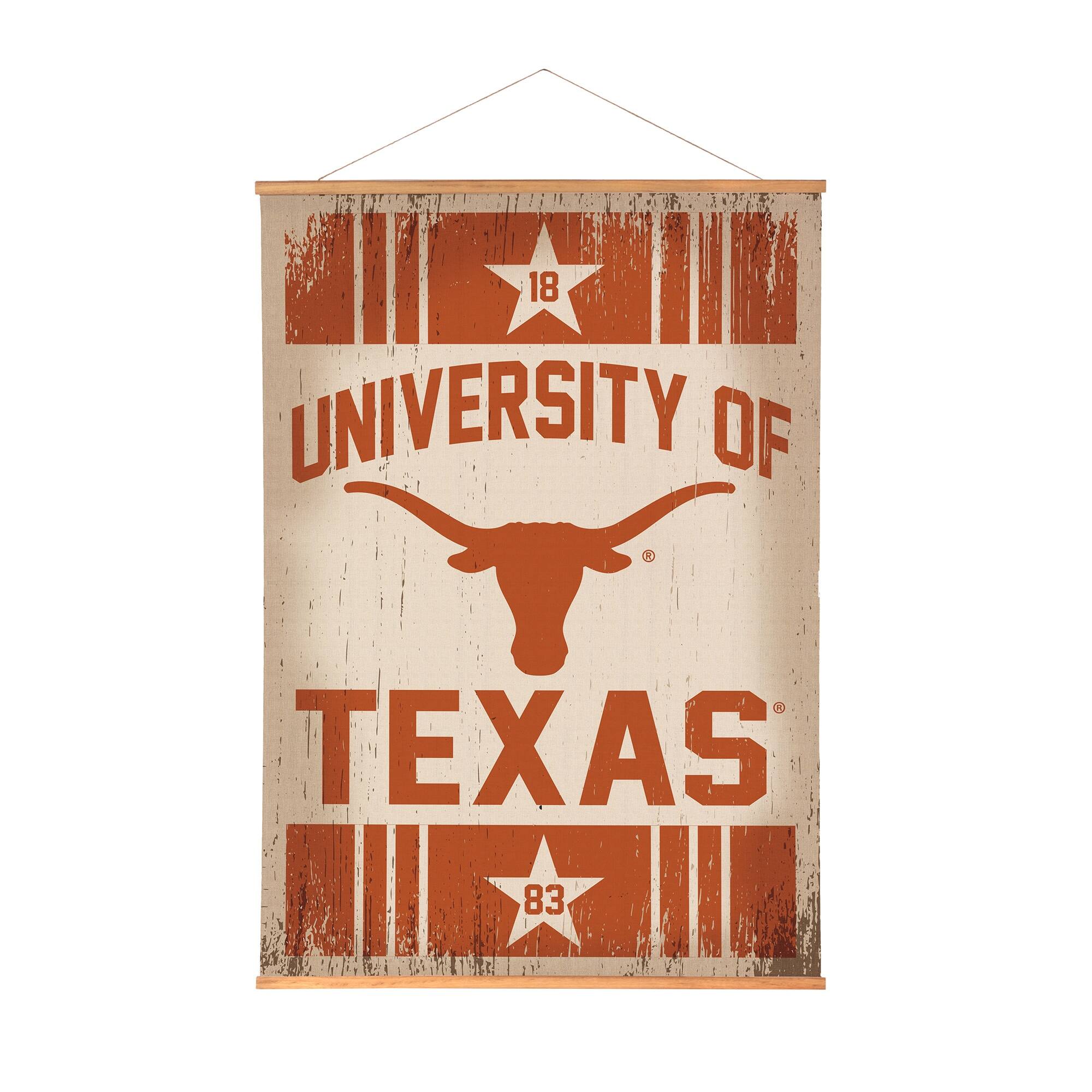 Texas Longhorns 36" x 54" Large Canvas Wall Art Tapestry with Wood Frame
