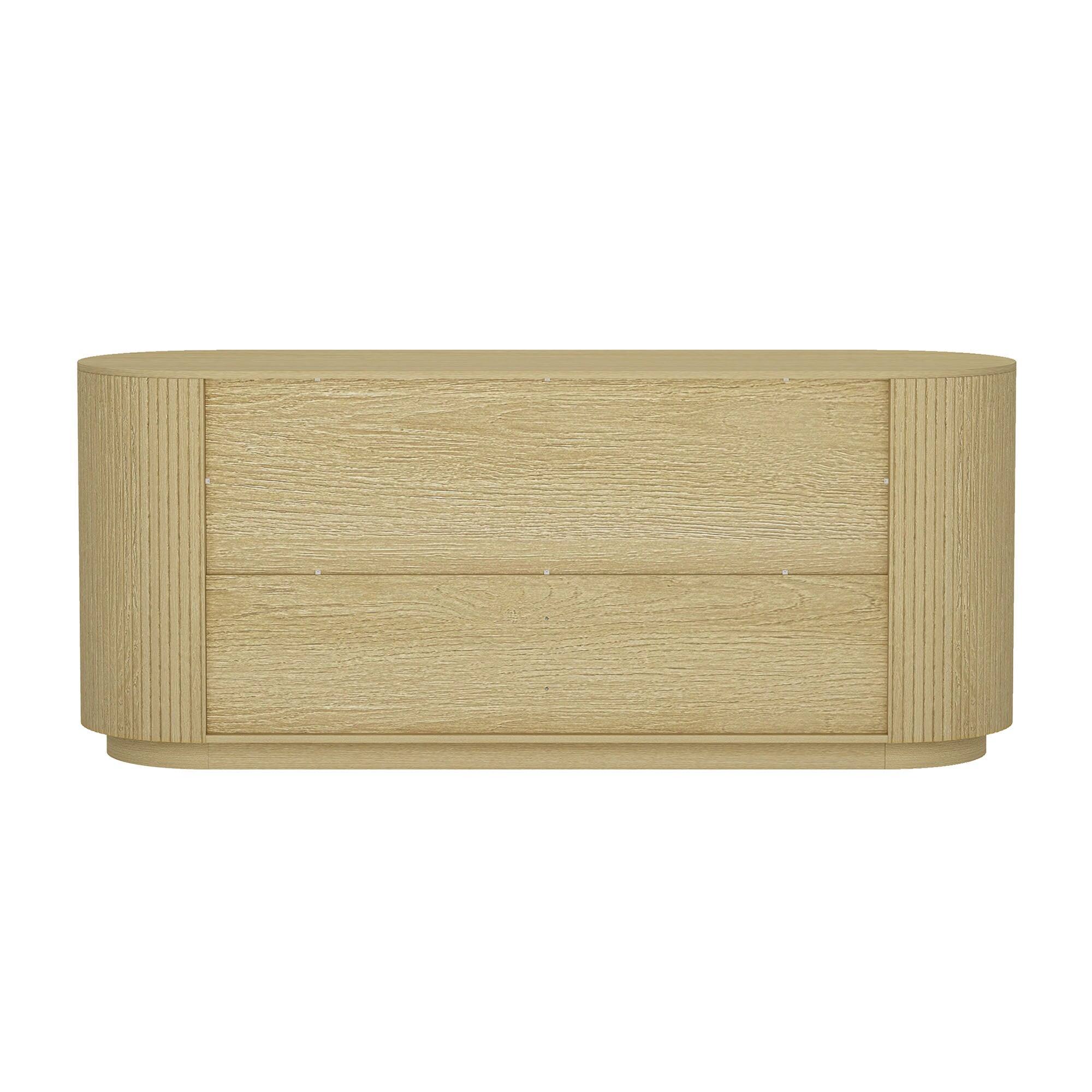 Alt View 4. Manhattan Comfort - Olivia Modern 71" Dresser - Natural Oak.