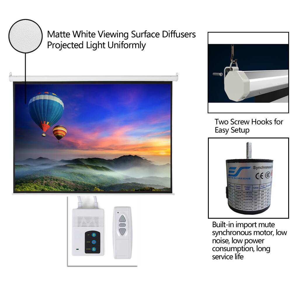 Matte White Viewing Surface Diffusers  
Projected Light Uniformly  

Two Screw Hooks for Easy Setup  

Built-in import mute synchronous motor, low noise, low power consumption, long service life