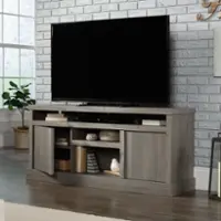 Sauder - Cannery Bridge TV Credenza - Mystic Oak - Front_Zoom