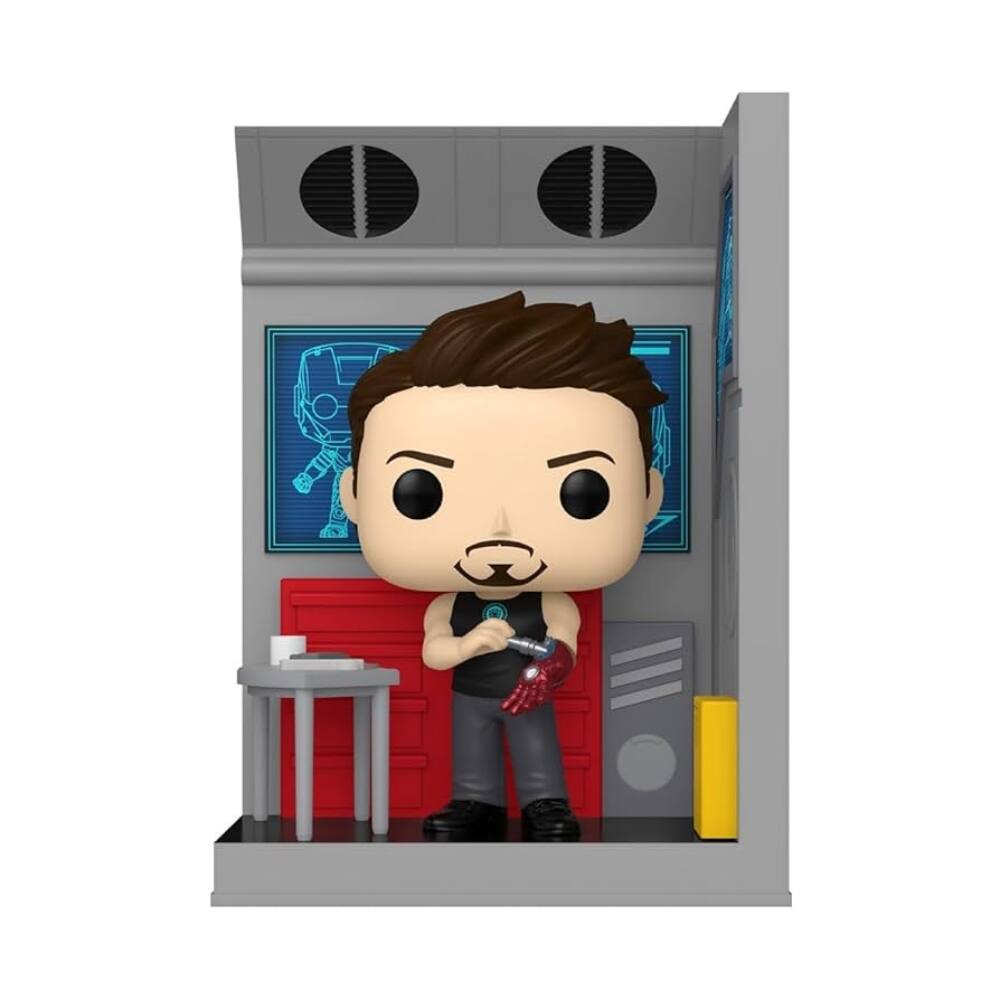 Left. Funko - Funko POP! Nooks: Marvel - Tony Stark in His Workshop   - Collectibles - Multicolor.