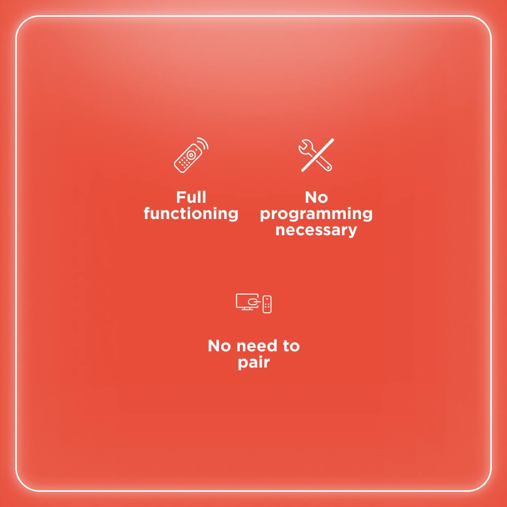 Full functioning  
No programming necessary  
No need to pair