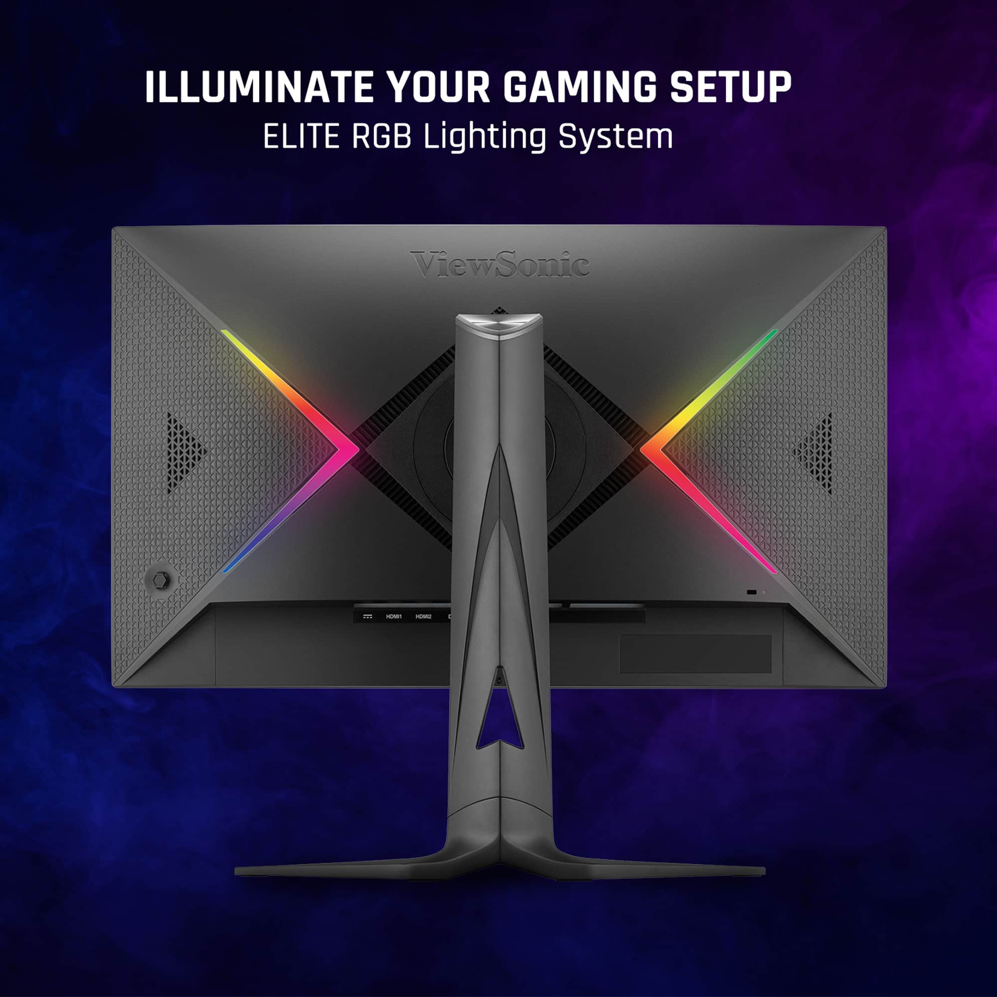 Illuminate Your Gaming Setup with the Elite RGB Lighting System by ViewSonic.