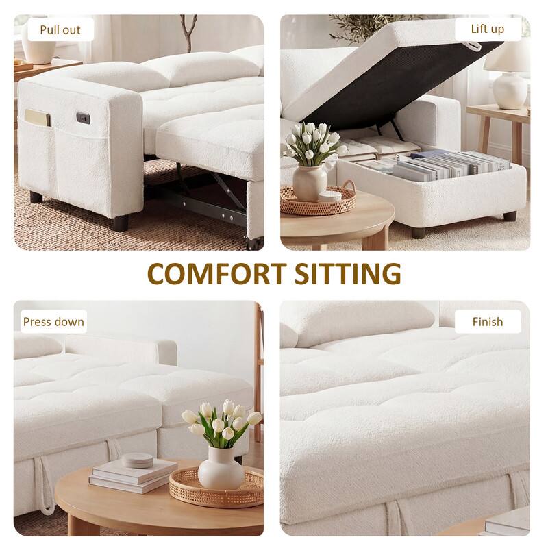 Pull out  
Lift up  
Press down  
Finish  

COMFORT SITTING