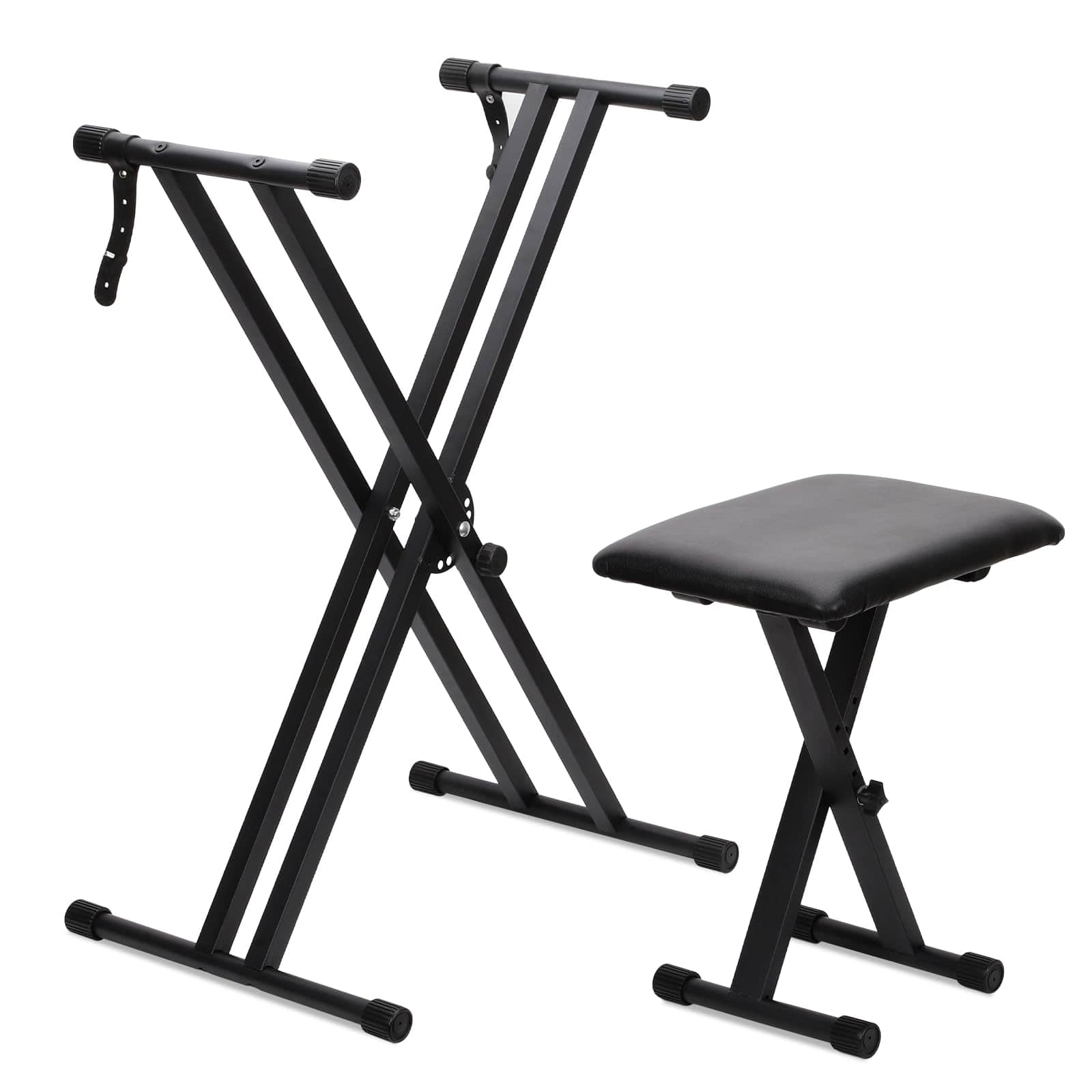 MAGICAL RUBS - Stands And Bench Set Double-x Stand Adjustable & Portable Digital Piano With Locking Straps - Default