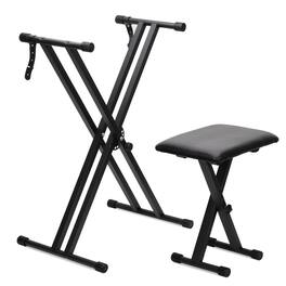 MAGICAL RUBS - Stands And Bench Set Double-x Stand Adjustable & Portable Digital Piano With Locking Straps - Default