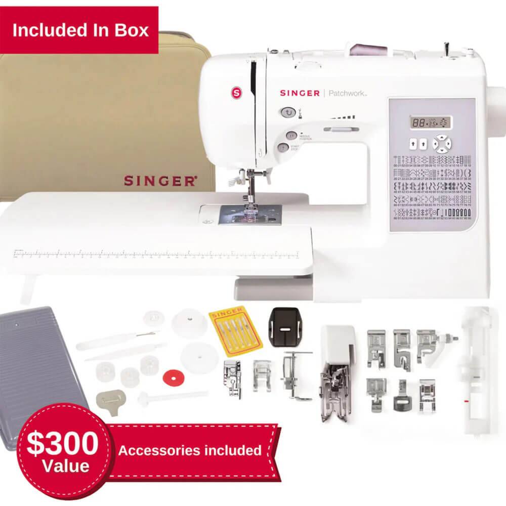 Included In Box

SINGER Patchwork

$300 Value

Accessories included