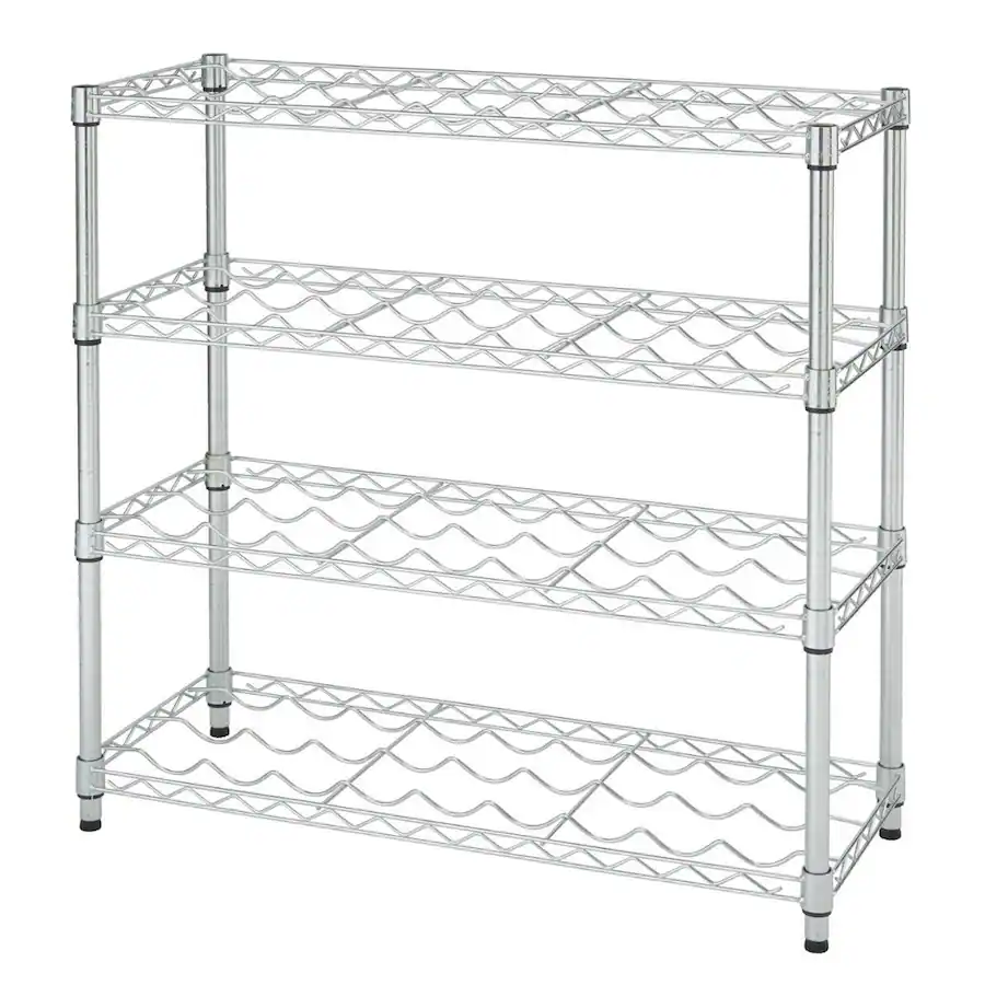 TRINITY EcoStorage 4 Tier 36x14x34.5 Commercial Wine Rack NSF Chrome ...