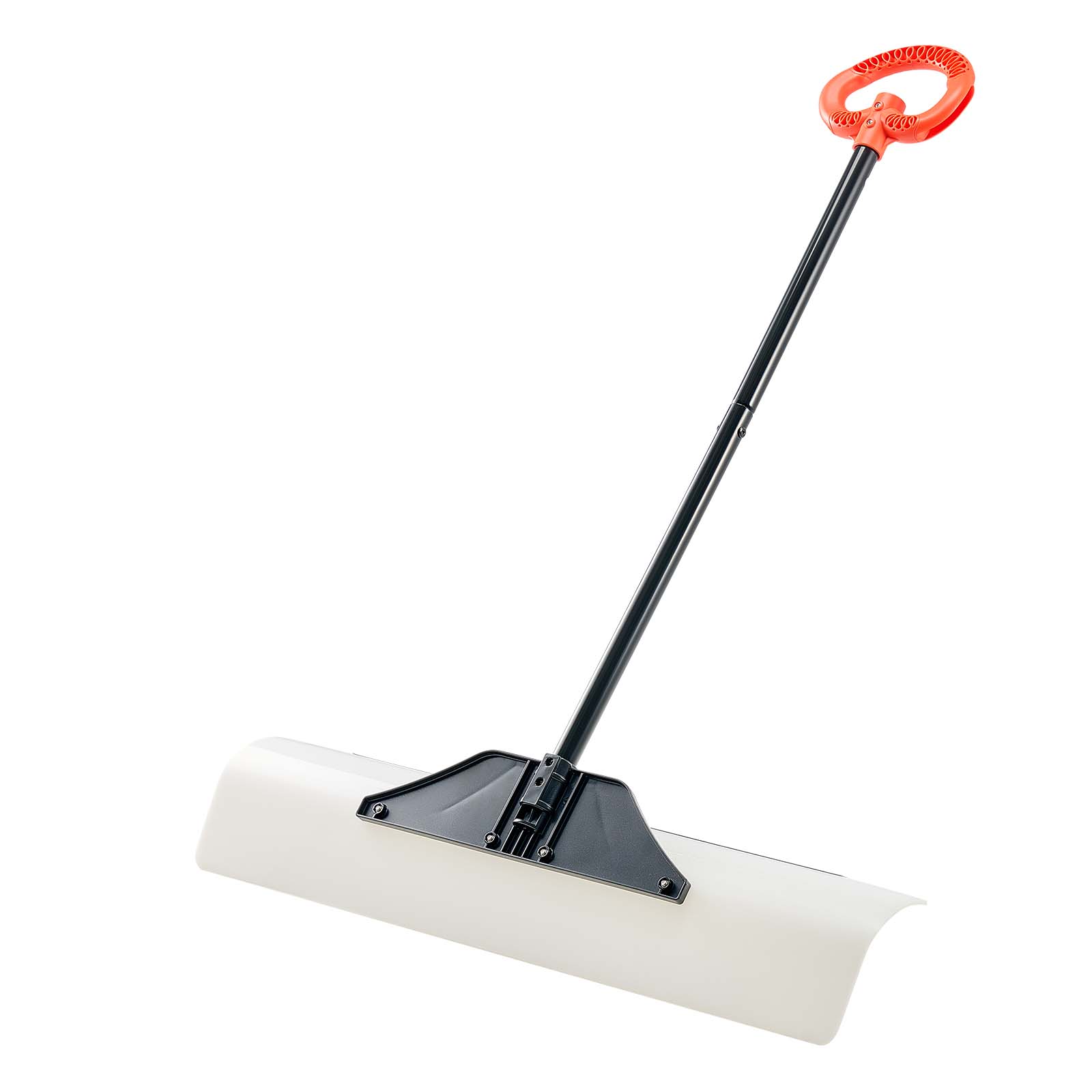 Alt View 5. VEVOR - Snow Pusher Shovel, 36 in Outdoor Snowplow Shovel with Ergonomic Grip, HDPE Plastic Blade, Shovels with Segmented Handle - White, orange, black.