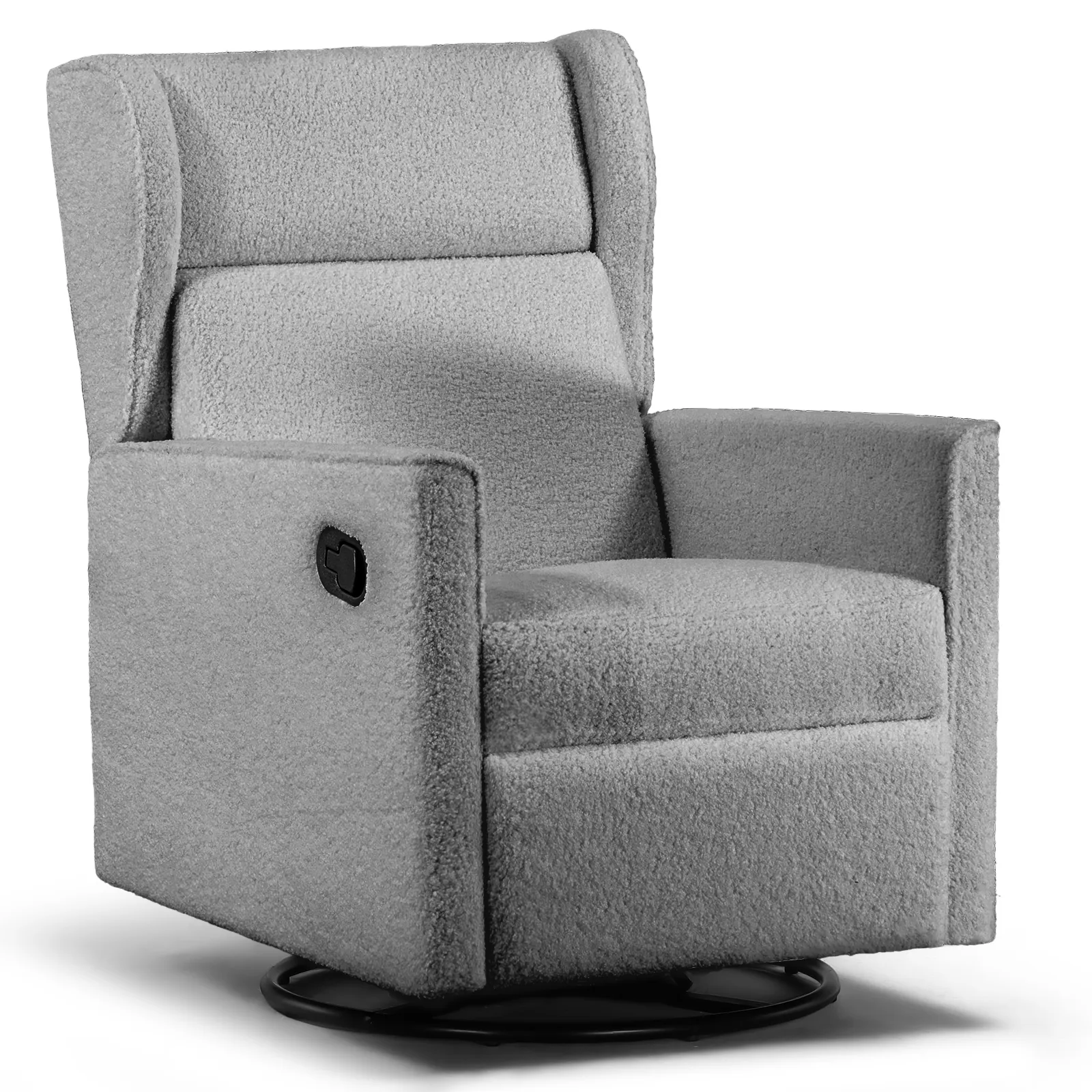 CloudRest Pro - Rocking Recliner Chair Teddy Nursery Rocking Chair - Gray