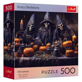 Trefl - Red 500 Piece Puzzle - Halloween - Scary Skeletons