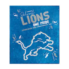Logo Brands - Detroit Lions 60" x 70" Plush Throw Blanket - Multicolor