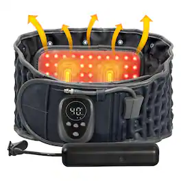 Cluzine - Waist Massager Electric Inflatable Waist Support Belt Red Light Therapy Heating Airbag Support Smart Controller