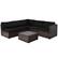 Alt View 7. Costway - 6PCS Patio Rattan Furniture Set Cushioned Sofa Coffee Table - Black.