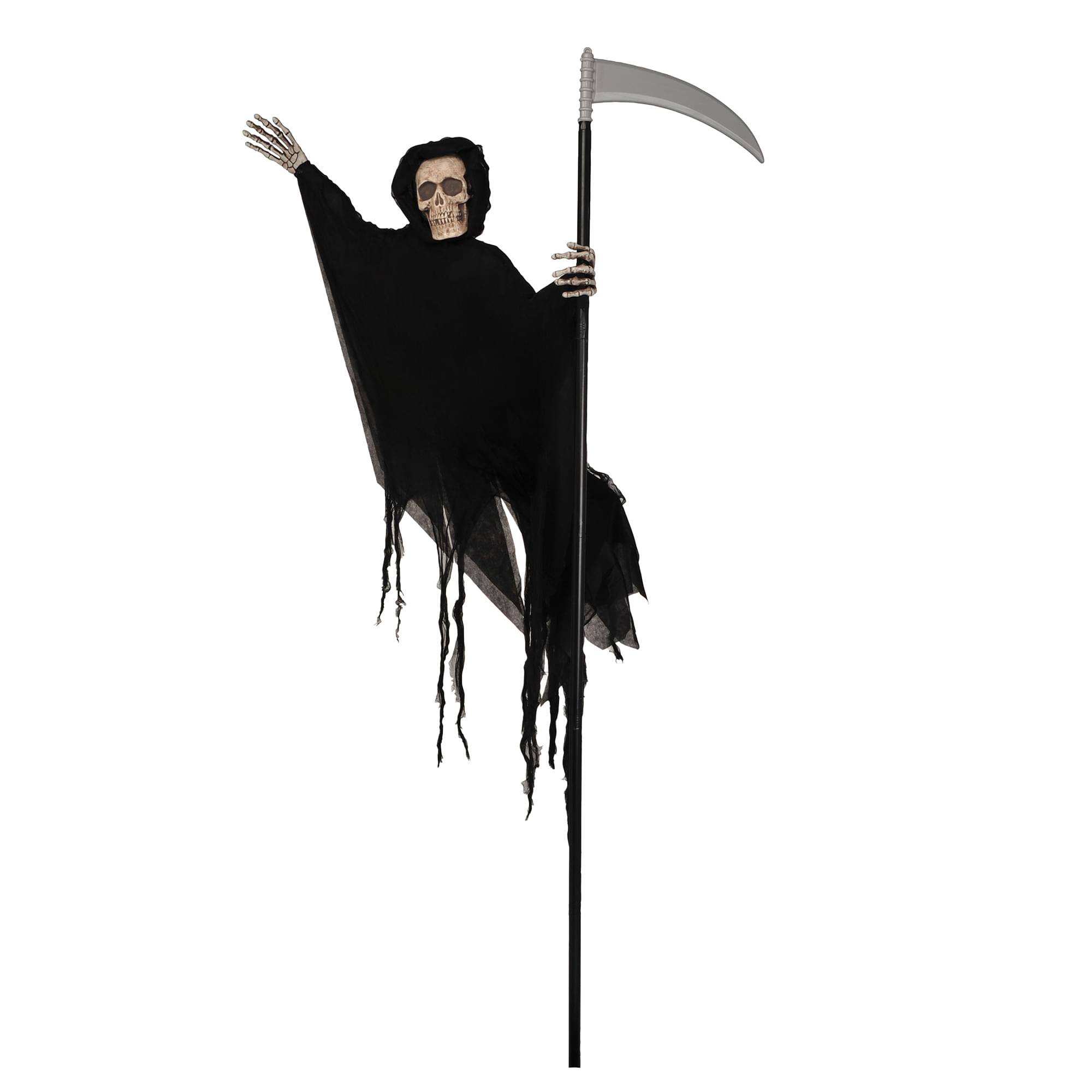 Alt View 1. Funworld - 5 Foot Flying Reaper Halloween Yard Decor - Black.