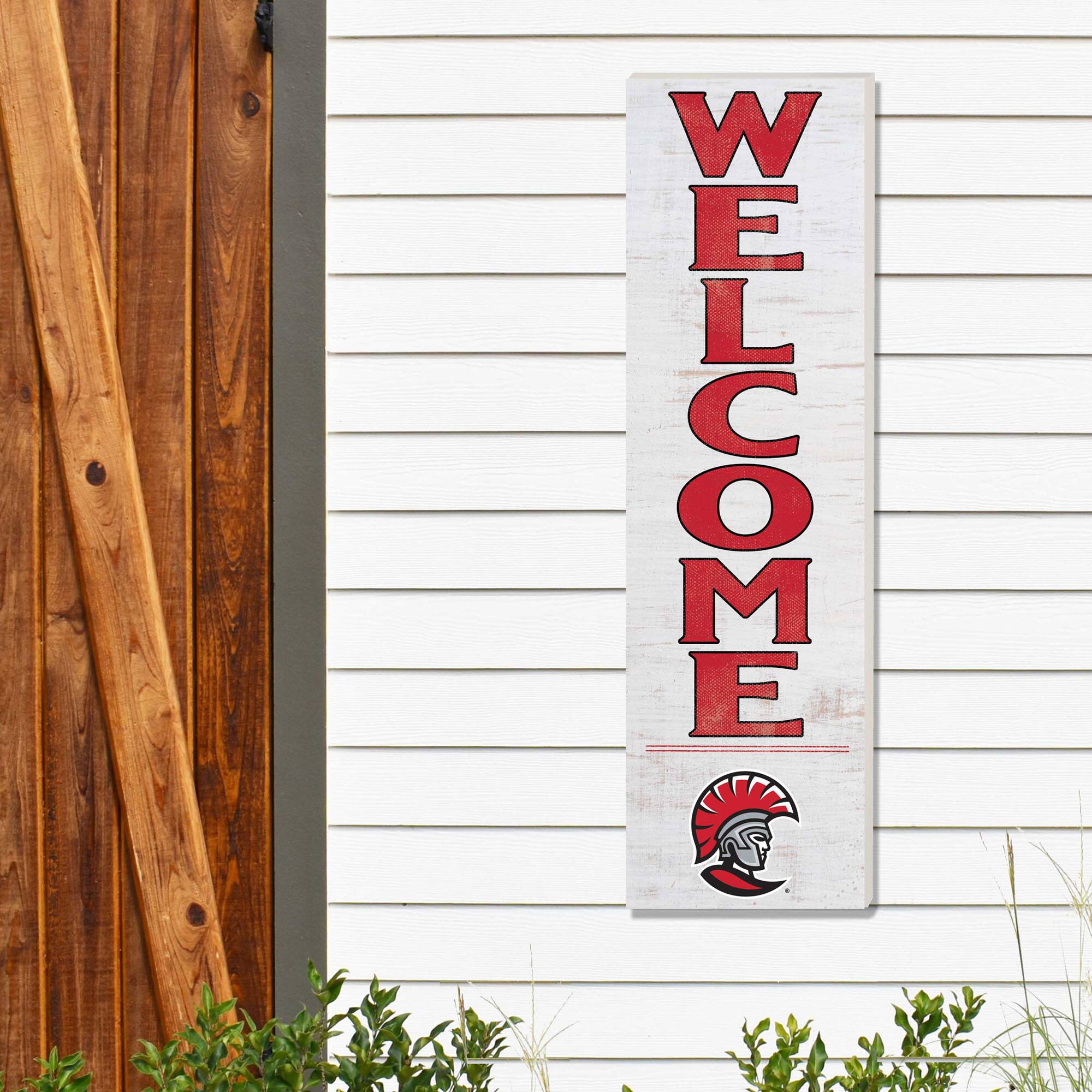 Alt View 1. Jardine - White University of Tampa Spartans 10'' x 35'' Indoor/Outdoor Welcome Sign - White.