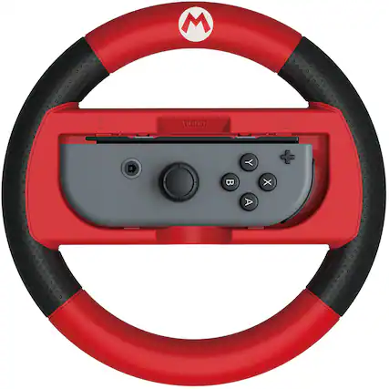 Front. Hori - Racing Wheel - HORI Mario Kart 8 Controller - HORI Mario: Officially Licensed by - Multicolor.